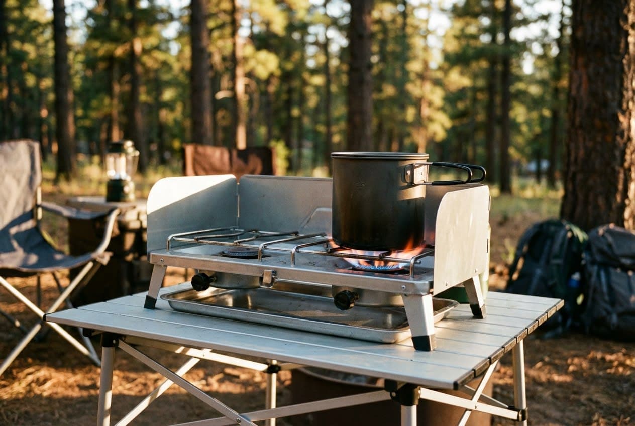 The Trailhead Stove — Boils water in 3 minutes, folds into your pack